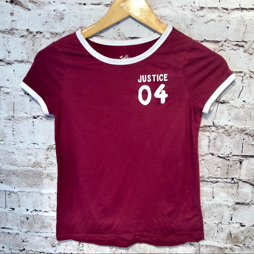 Justice Girls Sports T-Shirt 04 graphic Scoop Neck